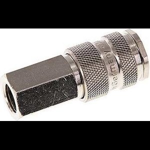 Gehard staal DN 7.8 Luchtkoppeling Snelkoppeling G 1/4 inch Binnendraad - CLS7-F-STN-BL-014