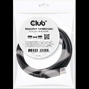 club3D CAC-2068 DisplayPort-kabel DisplayPort Aansluitkabel DisplayPort-stekker, DisplayPort-stekker 2.00 m Zwart Vlamb