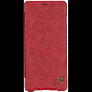 Rode Qin Leather slim booktype voor de Sony Xperia XZ3