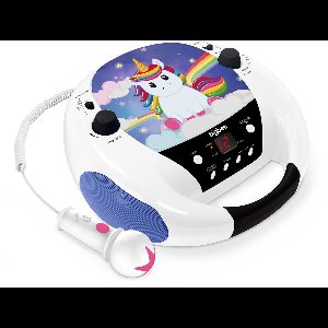 Bigben Draagbare CD-Speler met Microfoon - Eenhoorn/Unicorn - Blauw 2