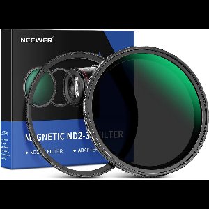 Neewer® - 62 mm ND2-ND32 Magnetisch Variabel ND-filter (1-5 stops) met Magnetische Adapterring, HD Verstelbaar Neutraal Dichtheid-filter met Waterdichte Dubbelzijdige 30-laags Coating, Geen X-Kruis - Verbeter je Fotografische Creativiteit