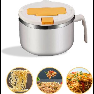 SEZGoods Ramen Bowl - Inclusief Bestek - Deksel Met Telefoonhouder - Wit - Noodle kom - Noodle Bowl - Mini Pan