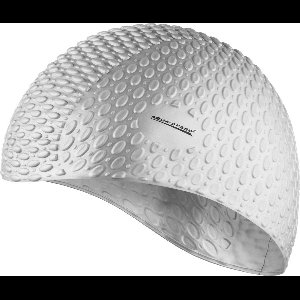 Aqua Speed Siliconen Bubble Badmuts - geschikt voor lang haar - Zilvergrijs One Size
