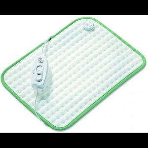 Beurer Elektrisch Warmtekussen | 44 x 33 cm | HK Comfort - BASIC1 | 3 Warmtestanden | Snelle opwarming | Automatische uitschakeling | Wit/groen