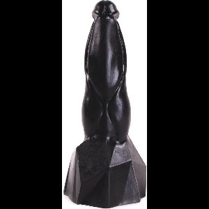 Dark Crystal - Anaal Dildo met extra zware voet - 20 x 7.5 cm - No. 61 - Zwart