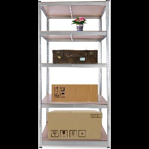 AREBOS Stellingkast - Opbergrek - 5 Planken - 875 kg Draagkracht - 90x60x200 cm - Metaal/MDF - te gebruiken als werkbank