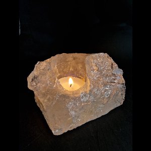 Edelsteen Bergkristal Waxinelichthouder Extra Groot