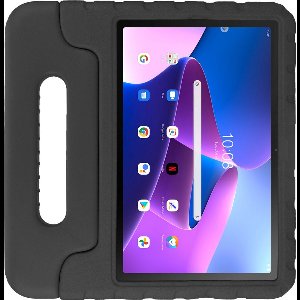 Hoes Geschikt voor Lenovo Tab M10 Plus 3rd Gen Hoes Kinder Hoesje Kids Case Kinderhoes Shockproof - Hoesje Geschikt voor Lenovo Tab M10 Plus (3e Gen) Hoesje Kidscase - Zwart