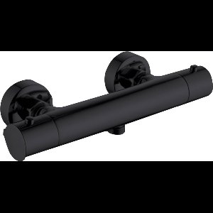 EcoRain© Thermostaatkraan Charly 15 CM Hartafstand - Messing & Keramische Schijven - Douchekraan - Universele Aansluiting - Corrosiebestendig - Cooltouch - 5 Jaar Garantie - Zwart