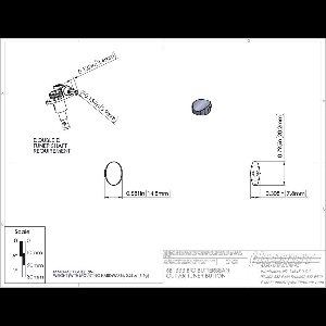 Hipshot HS6B1BBBG big butter bean guitar tuner button, gold