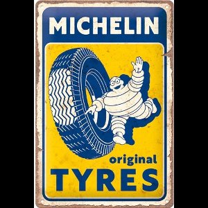 Wandbord Garage - Michelin - Original Tyres