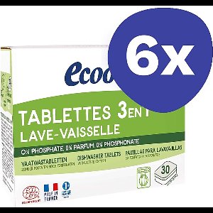 Ecodoo 3 in 1 Compact Vaatwastabletten (6x 30 stuks)