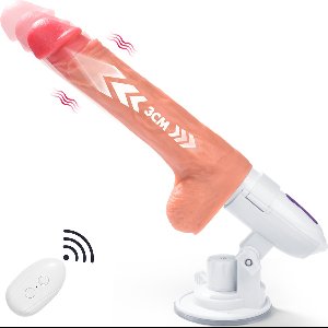 IntiMate® - LoveGod Stotende Dildo Vibrator - Vibrerende Seksmachine met Krachtige Zuignap - Waterdicht en Eenvoudig te Reinigen