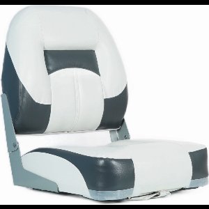 EvoNautic Boot Klapstoel Wit/Grijs - Bootstoel - Stuurstoel - Bootstoel Klapbaar - Imitatieleer - Waterafstotend - Eenvoudig op te bergen