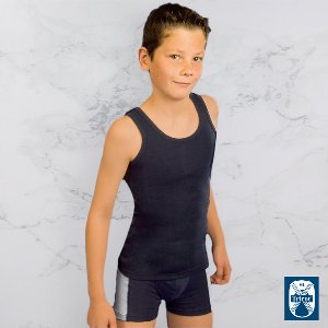 HL Tricot - Jongens onderhemd Xander - Maat 176 - Jongens - MARINE -