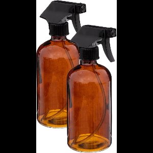 5Five Plantenspuit met een inhoud van 450 ml - 2x - glas - transparant bruin - verstuiver kop - 21 cm