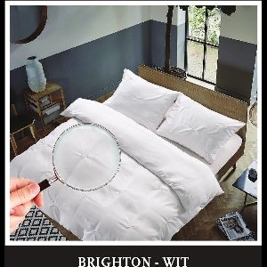 Hotel Home Collection - Dekbedovertrek - Brighton - Wit