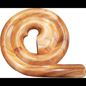 LIDAH® Didgeridoo Instrument - Spiral Travel Digeridoo - 36 cm - Compacte Australian Muziekinstrumenten - Handgeschilderd Mahonie