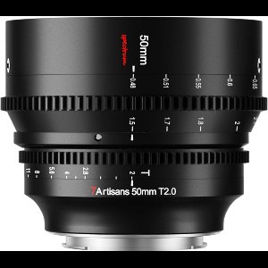 7Artisans 50mm T2.0 Sony E MILC/SLR Bioscooplens Zwart