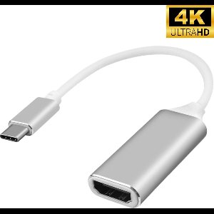 Techvavo® USB C naar HDMI Adapter - Ondersteunt 4K @30Hz - Converter - Type C to HDMI - Thunderbolt 3 - Zilvergrijs