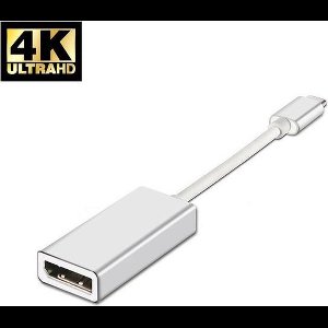 Techvavo® USB C naar Displayport Adapter - Ondersteunt 4K @30Hz - Converter - Type C to DP - Thunderbolt 3 - Zwart