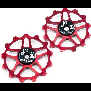 JRC-Components 13T Pulley Wheels for Shimano MTB 12 speed Red - Keramische derailleurwieltjes