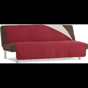 Duo Click Clack - Bankbeschermer zonder armleuningen - 170cm breed - Rood - Twee kanten te gebruiken