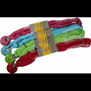 Stahlex Sterk kettingslot - gehard staal - 120 cm - mix kleuren - inclusief 2 sleutels