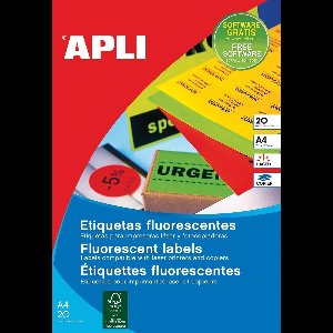 Apli fluo etiketten 99,1 x 67,7 mm (b x h) groen