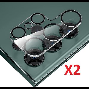 Samsung S22 Ultra Screenprotector camera glass Zwart- Samsung Galaxy S22 Ultra Screenprotector camera lens - Samsung S22 Ultra Screen Protector Camera - 2 stuk