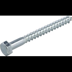 Hoenderdaal houtdraadbout gegalvaniseerd 10 x 160 mm din 571 - doos à 50 stuks