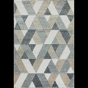 Easy Living - Sketch-Rhombus-Grey Vloerkleed - 160x230  - Rechthoek - Laagpolig Tapijt - Modern - Grijs, Taupe