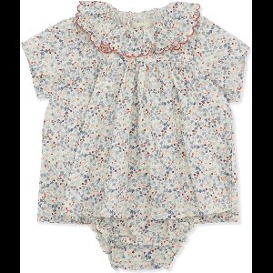 Konges Sløjd - Romper Blouse Bitsy - Rompertjes - Rose Hip Blue 0-1 mnd