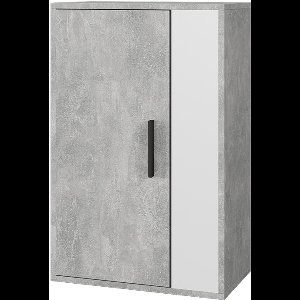 Vicco Berno Wandkast – 50.1 x 78.4 cm met 2 compartimenten Beton/Wit