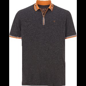 Charles Colby herren Poloshirt - 52/54 - donkergrijs