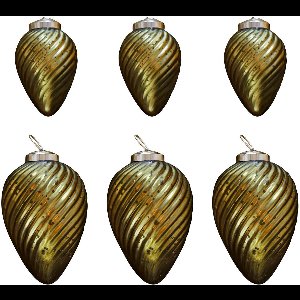 LOBERON Kerstversiering set van 6 Salema groen