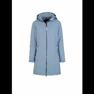 BJØRNSON Britta Softshell Parka Winterjas Teddy Gevoerd Dames - Maat 44 - Blauwgrijs
