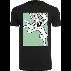 Merchcode Looney Tunes - Bugs Bunny Funny Face Heren Tshirt - XL - Zwart