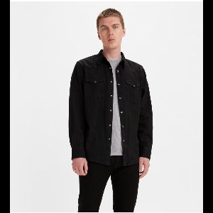 Levi's Barstow Overhemd Zwart - Maat M - Heren