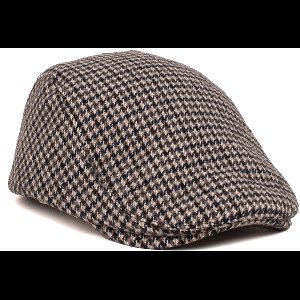 TRESANTI | FOLCO | Pied-de-poule flatcap | Navy