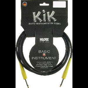 Klotz instrumentkabel 6 m zwart KIK-Colourood lumi yellow - Instrumentenkabel