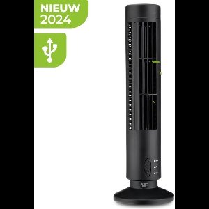 USB Ventilator - Tafelventilator Zwart - Bureau Ventilator - Stil en Geruisloos - Dual Motoren - 2 Snelheden