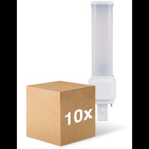 Voordeelpak 10x Ledvance Dulux-D LED 7W - 840 Koel Wit | 2-Pin - Vervangt 18W