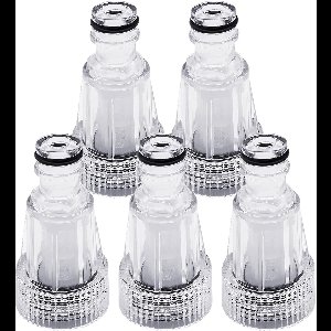 5-delige hogedrukreiniger tuinslangadapterset - Onderdelen voor wasmachine tuinslangadapter - Vervangend gereedschap voor 3/4 inch hogedrukreiniger doorzichtig plastic inlaatfilter
