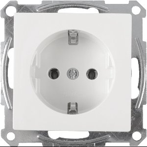 Merten System M contactdoos - inbouw - 1-voudig - randaarde - polarwit