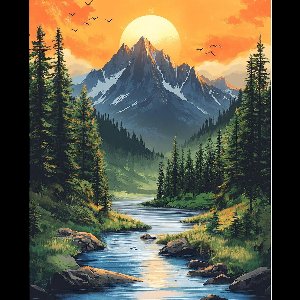 DIY Diamond Painting Landschap Set 30x40 cm - Complete Knutselpakket voor Volwassenen en Beginners