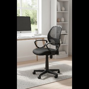 Ergonomische Bureaustoel Verstelbaar – Comfortabele Computerstoel met Rugondersteuning en Duurzame Stof – Zwart – Depauwwonen