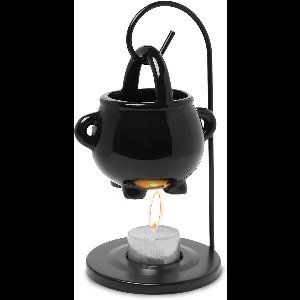 JeiibrZui Kaarsenbrander - Waxolie Diffuser - Hangende Oliebrander In De Vorm Van Een Ketel Met Handvat Voor Geurblokjes - Zwart