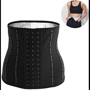 Gigicial Oefening Taille Trainer - Taille trainer met zweetband - Versnelt de verbranding van buikvet en maximaliseert het calorieverbruik tijdens het sporten - Individuele verpakking - Geschikt voor fitness en herstel na de bevalling (Zwart)