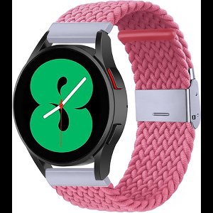By Qubix 20mm - Braided nylon bandje - Roze - Geschikt voor Huawei watch GT 2 (42mm) - Huawei watch GT 3 (42mm) - Huawei watch GT 3 Pro (43mm)